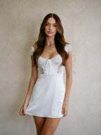 Te Amo Lace Mini Dress - White