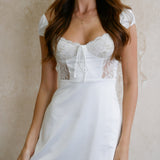 Te Amo Lace Mini Dress - White