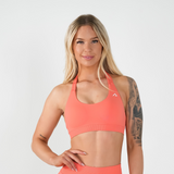 Amplify Halter Bra - Coral