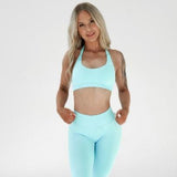 Amplify Halter Bra - Sky Blue