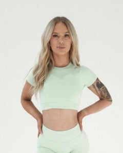 Amplify Baby Crop Tee - Palm Green