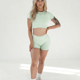 Amplify Baby Crop Tee - Palm Green