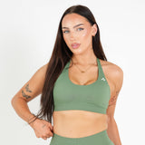 Amplify Halter Bra - Pistachio