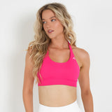 Amplify Halter Bra - Rose Pink