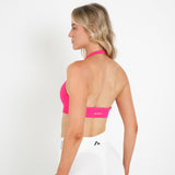 Amplify Halter Bra - Rose Pink