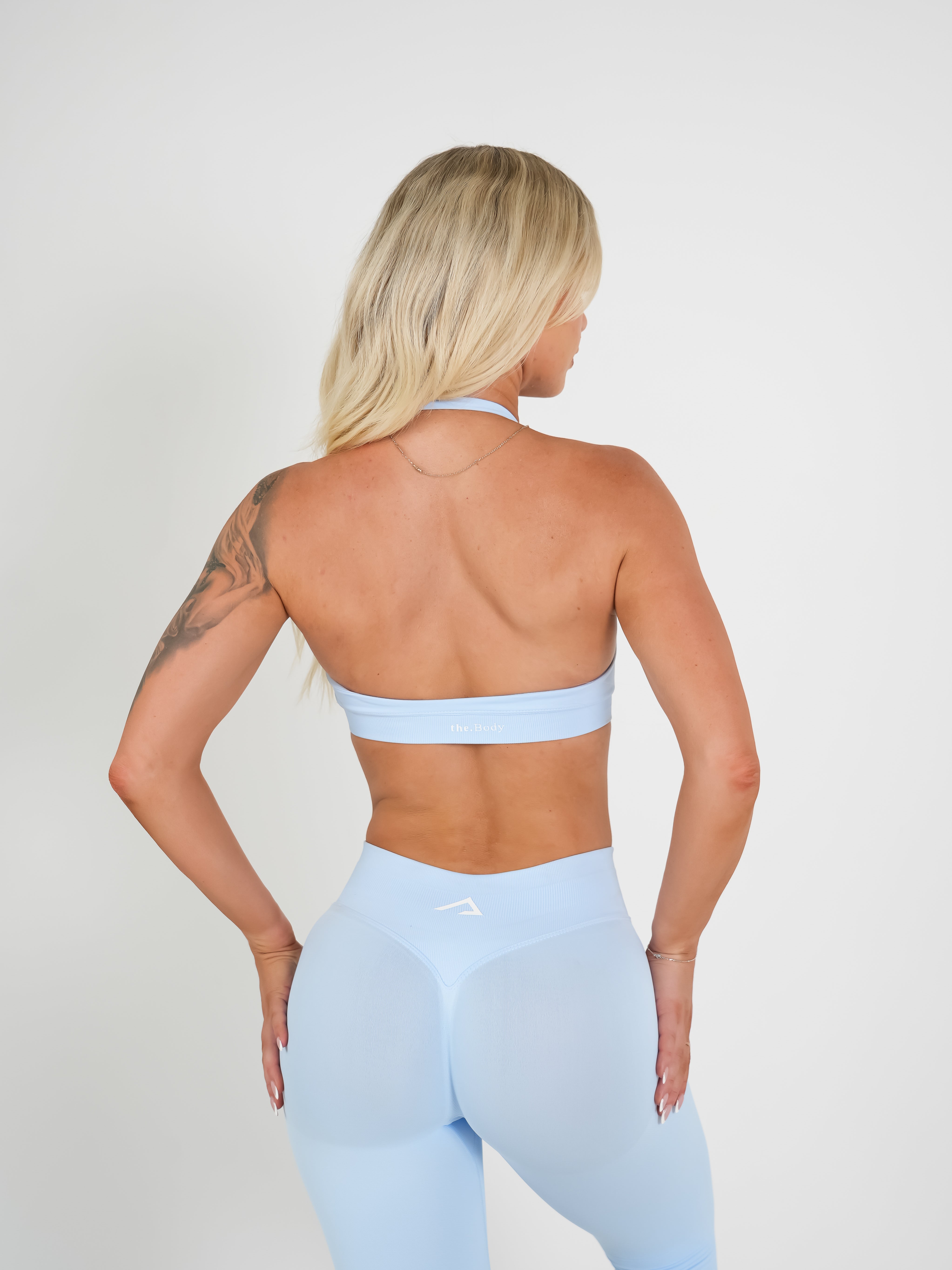 Amplify Halter Bra - Baby Blue