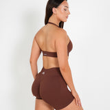 Amplify Halter Bra - Espresso