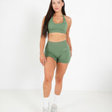 Amplify Halter Bra - Pistachio