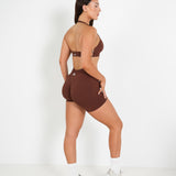 Amplify Halter Bra - Espresso